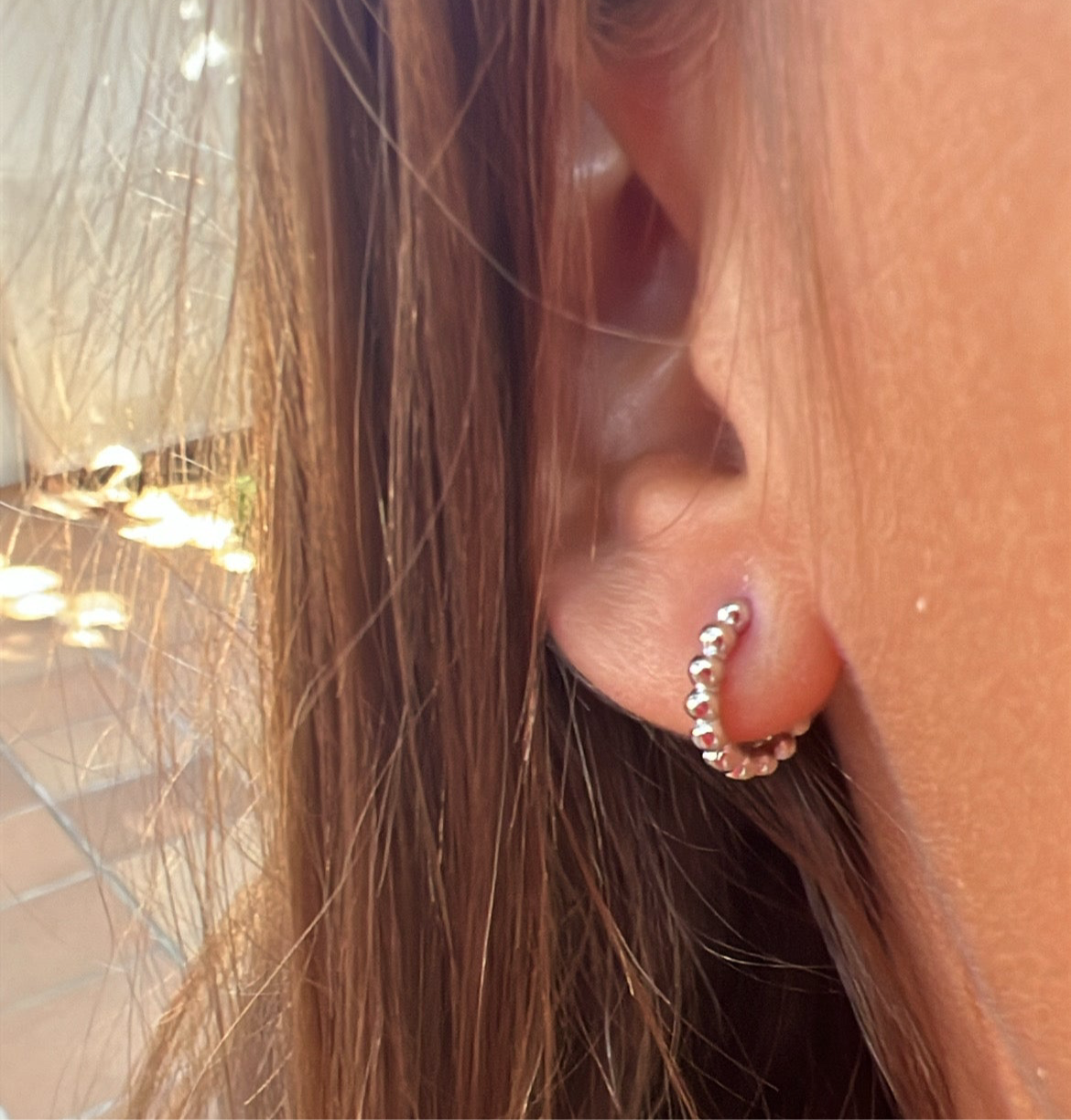 Bubble earrings (silver and gold)