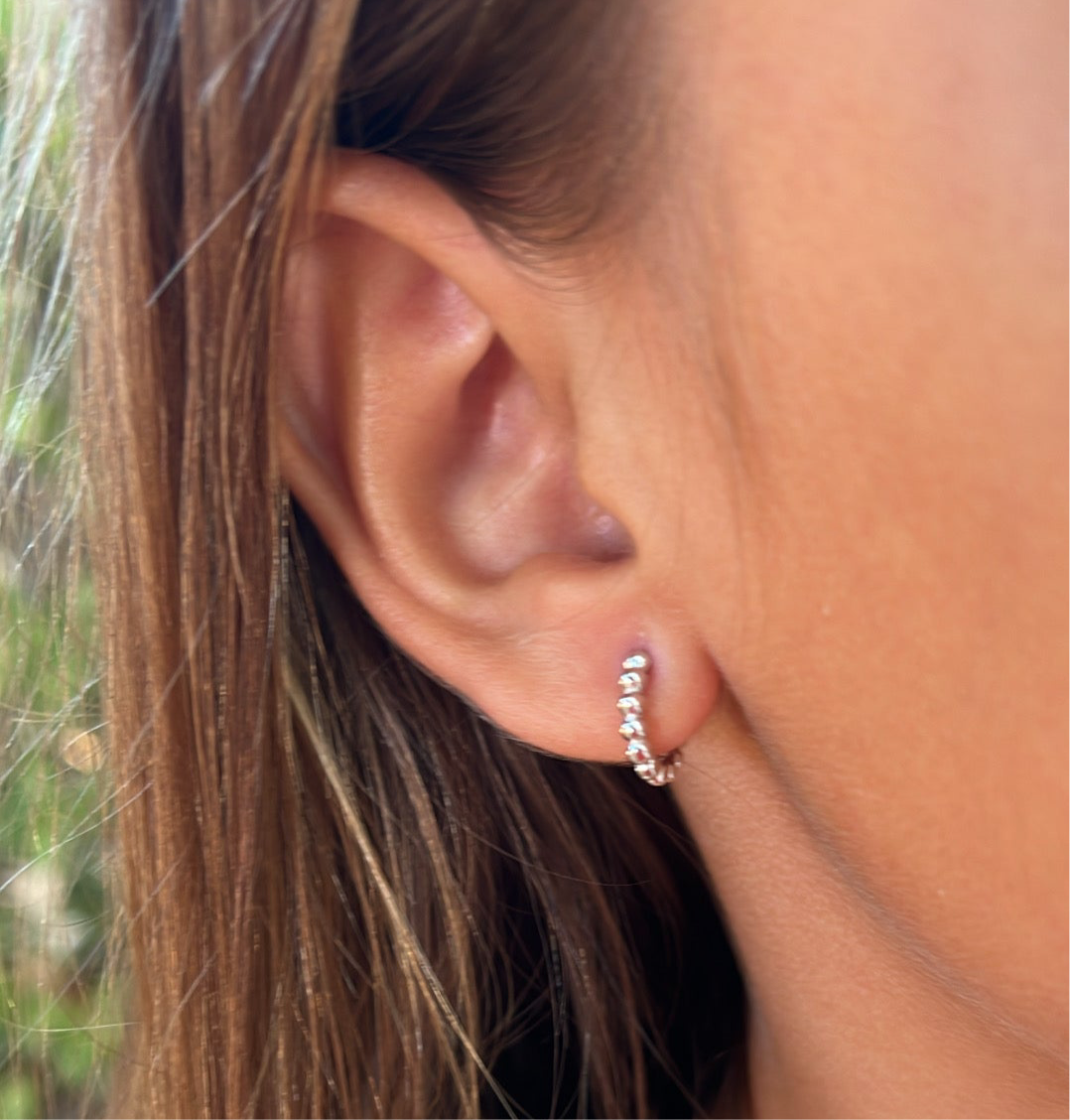 Bubble earrings (silver and gold)