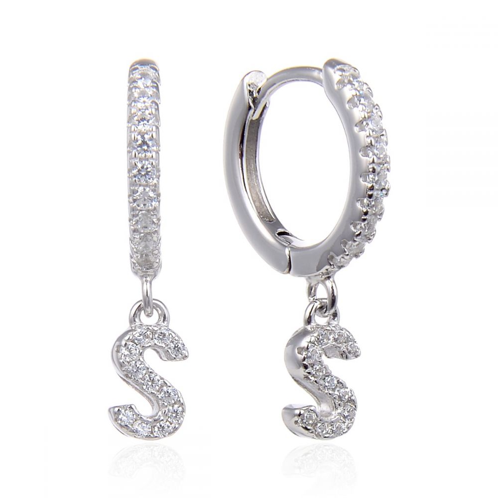 PRE-ORDER Letter Earrings (Silver)