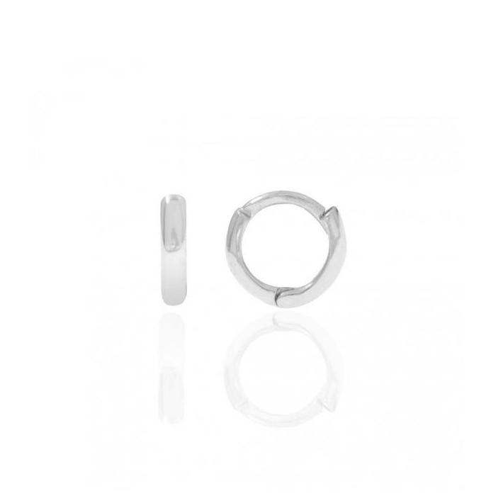 aro pequeño o arito de piercing con cierre fácil a presión confeccionado en plata de ley y baño de oro 18 kilates que mide 8 mm