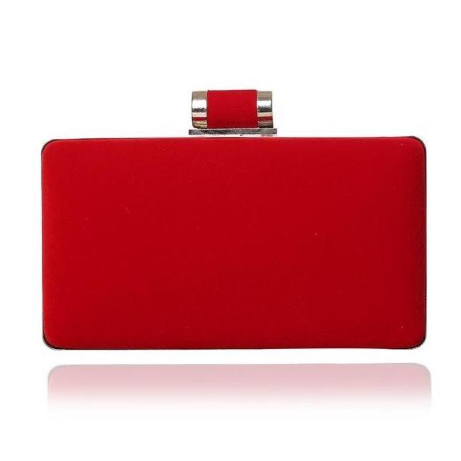 clutch o Cartera de mano roja de fiesta para invitadas a boda