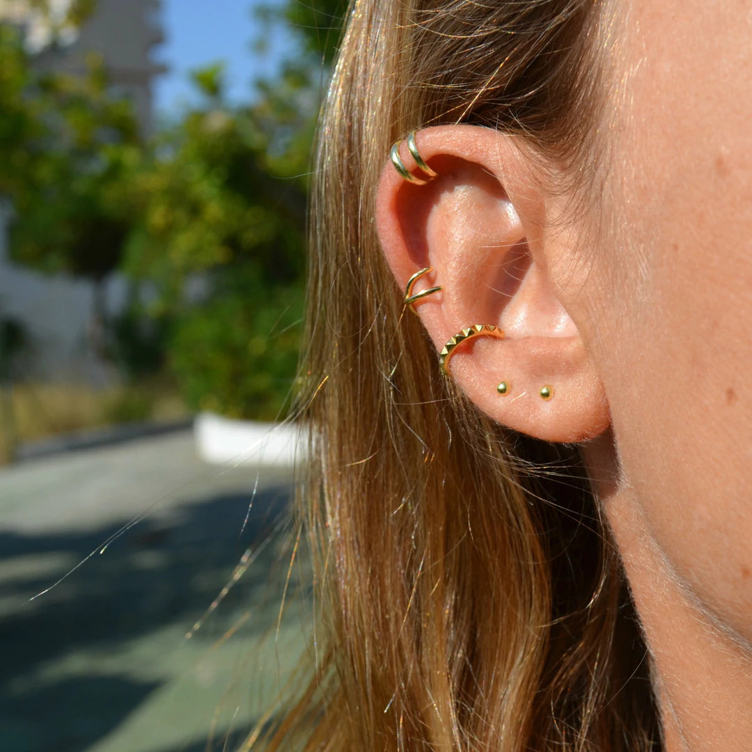 Ear cuff Funky (plata y oro)