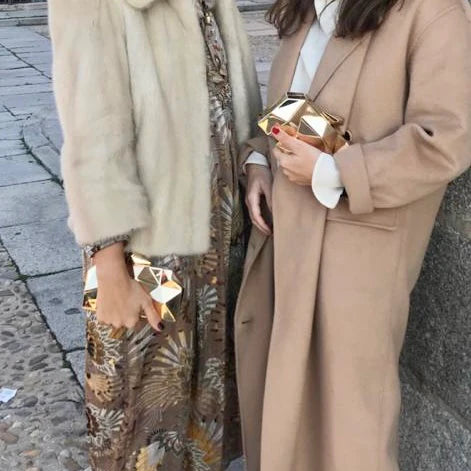 Silver Louvre clutch