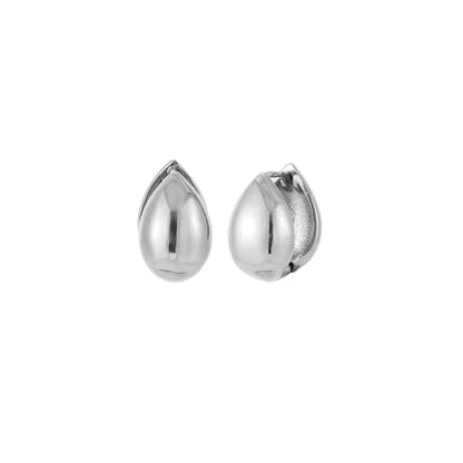 pendientes de aro ovalado grueso confeccionados en acero 316L hipoalergénico con baño de oro 18 kilates. gold plated stainless steel chunky oval hoop earrings