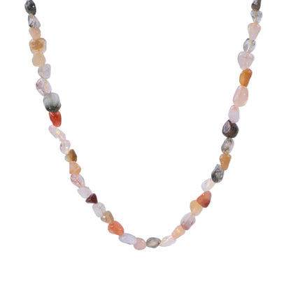 collar estilo boho de piedra mineral natural ágata roja. Ideal para verano, para regalar en el día de la madre y para llevar a la playa