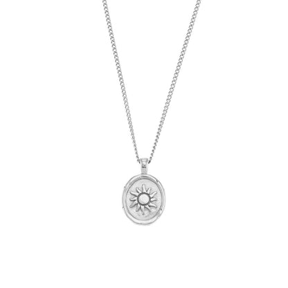 Gargantilla larga Sol y Luna WATERPROOF (acero y dorado)