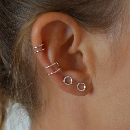 Pendientes mini Círculo (plata y oro)