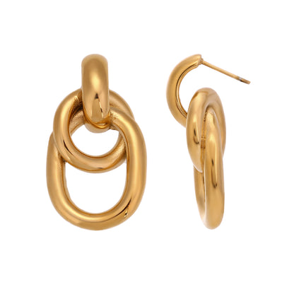 PENDIENTES  de nudo o lazo
ESTILO VINTAGE. Son de acero hipoalergénico resistente al agua y bañado en oro o plata. Diseño similar a los pendientes de de maria pombo por agatha paris