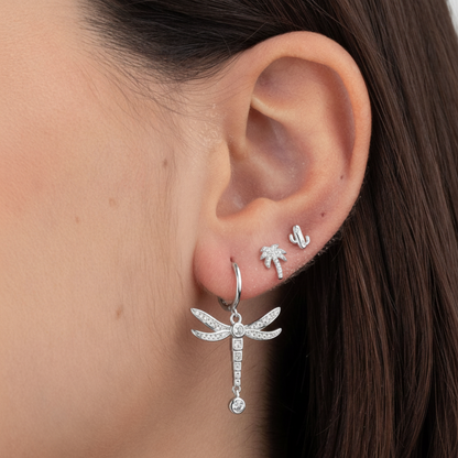 Mermaid earrings (silver and gold)