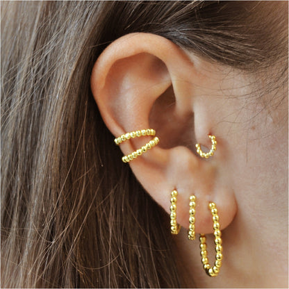 Bubble earrings (silver and gold)