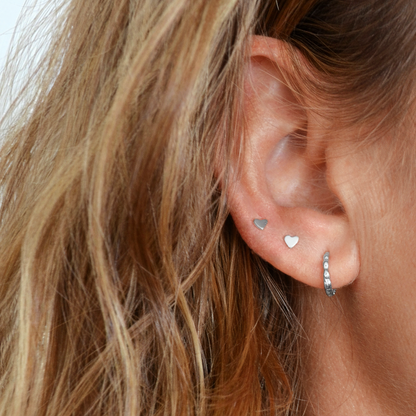Blurry earring (silver and gold)