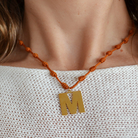 Collar nudos Maxi letra WATERPROOF (12 colores)