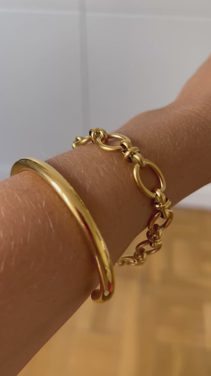 Pulsera Esclava WATERPROOF (plata y oro)