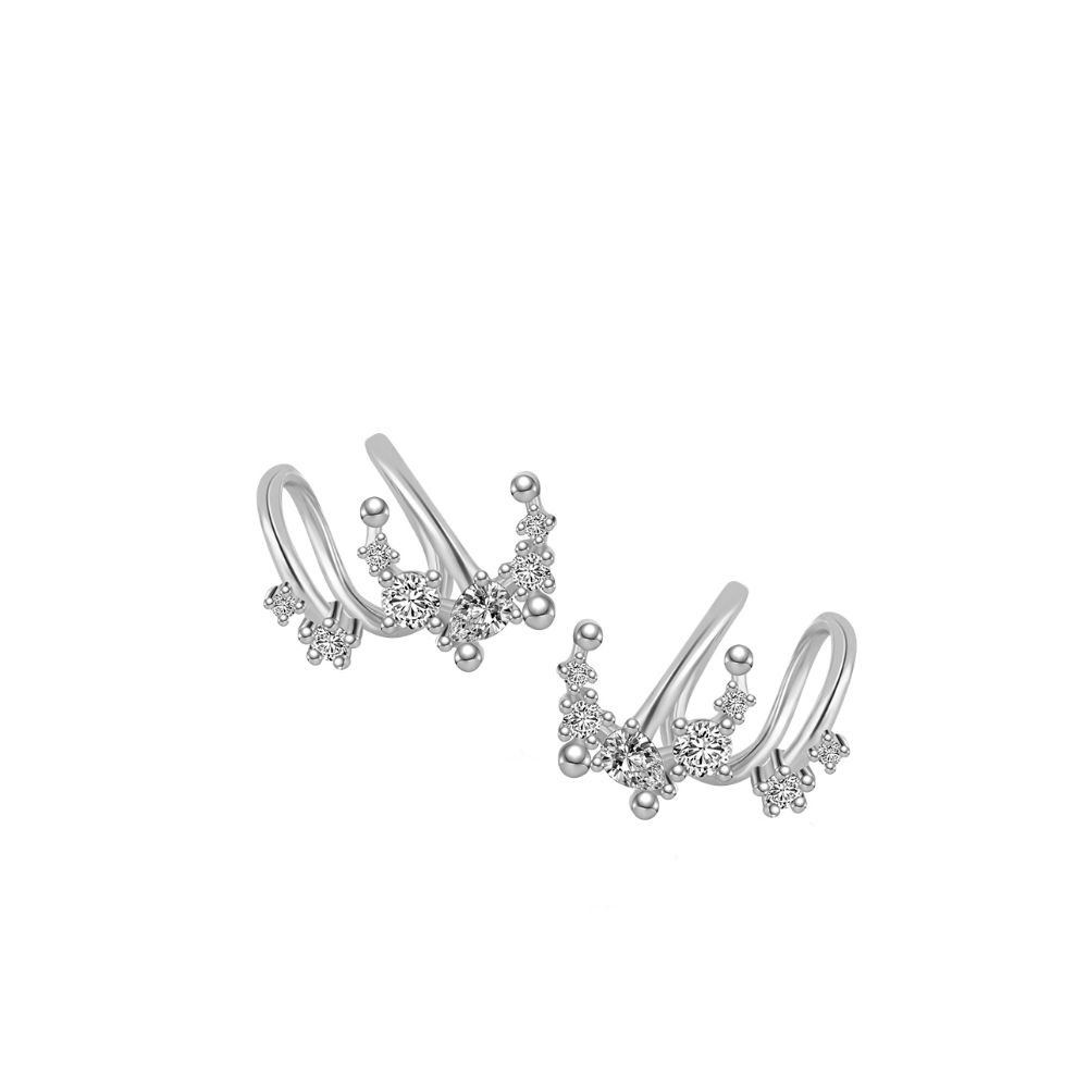 Ear cuff Night (silver and gold)
