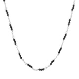 GARGANTILLa personalizada con piedra natural negra espinela que se puede llevar tipo chocker y está confeccionada en plata de ley con baño de oro 18 kilates