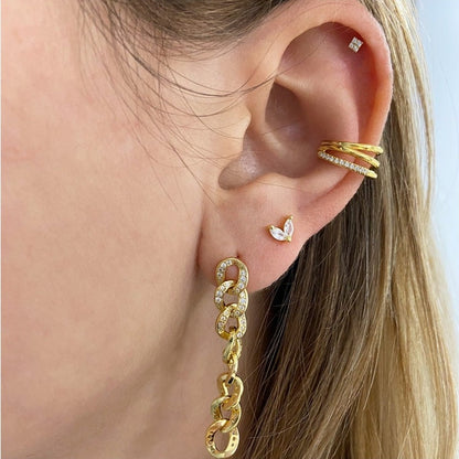 Trila Piercing (silver and gold)