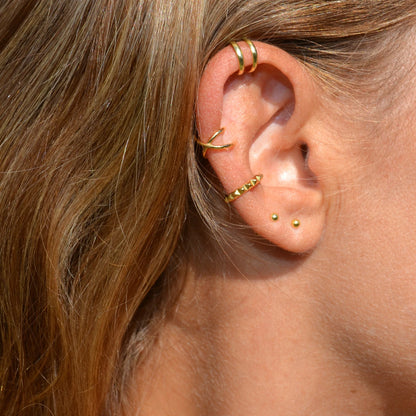 Ear cuff Funky (silver and gold)